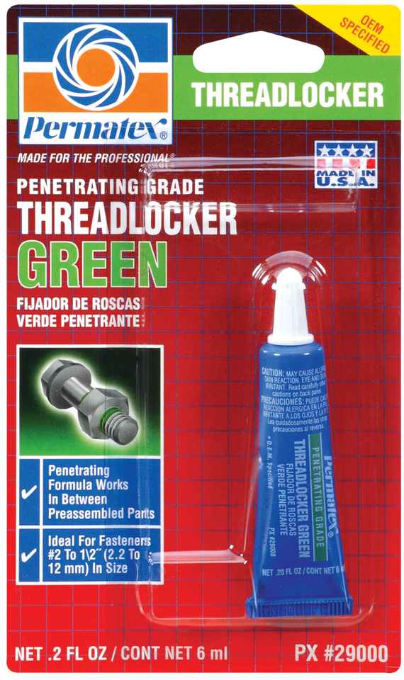 29000 Permatex Threadlocker 6 Ml Green