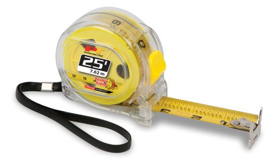 Performance Tool W5041 25 Clear Tape Measure